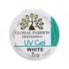 Гель для наращивания белый GLOBAL FASHION UV GEL WHITE GLOBAL , 15 гр. - 2