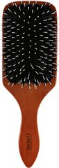 Щетка массажная для волос Beauty LUXURY, деревянная квадратная большая с комбинированной щетиной, HB-03-27