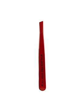 Пінцет для брів Staleks Pro Expert 11 Type 3 Red, широкий скошений (4820241063208)