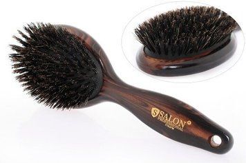 7763FM Щітка масажна для волосся дерев'яна з натуральною щетиною SALON PROFESSIONAL