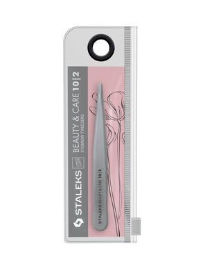Пінцет для брів Staleks Beauty&Care 10 Type 2, вузький прямий (4820121590510)