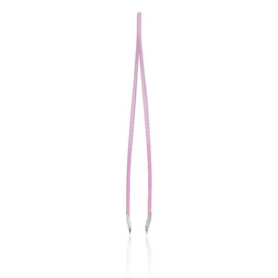 Пінцет для брів скошений рожевий Christian, CTW-101