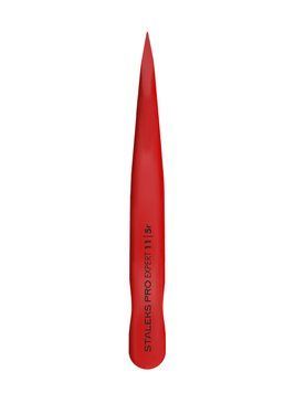 Пінцет для брів Staleks Pro Expert 11 Type 5 Red, точковий (4820241063215)