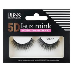 Вії накладні Bless Beauty 5D Faux Mink багаторазового використання, 5D-02