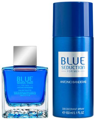 Antonio Banderas Blue Seduction for Men Подарочный набор (туалетная вода 100 мл + дезодорант спрей 150 мл)