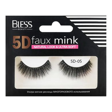 Вії накладні Bless Beauty 5D Faux Mink багаторазового використання, 5D-05