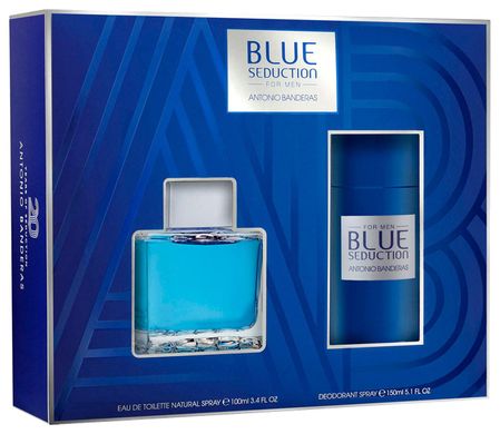 Antonio Banderas Blue Seduction for Men Подарочный набор (туалетная вода 100 мл + дезодорант спрей 150 мл)