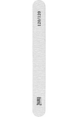 Пилка для ногтей ZAUBER 120/120 узкая зебра, 03-009