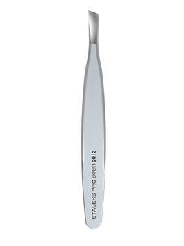 Пінцет для брів Staleks Pro Expert 20 Type 3, широкий скошений (4820121592569)