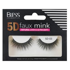 Вії накладні Bless Beauty 5D Faux Mink багаторазового використання, 5D-03
