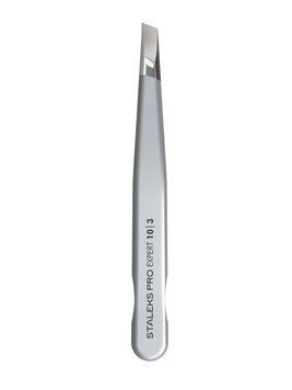 Пінцет для брів Staleks Pro Expert 10 Type 3, широкий скошений (4820121592040)