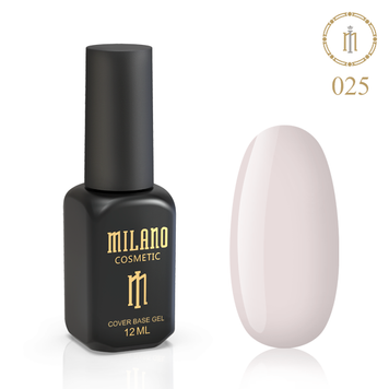 База кольорова каучукова Milano Cover Base Gel № 25, 12 мл