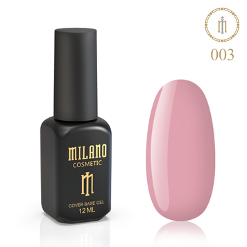 База кольорова каучукова Milano Cover Base Gel № 03, 12 мл