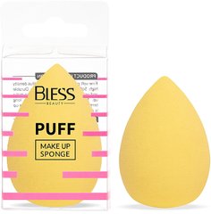 Спонж для макияжа Bless Beauty PUFF Make Up Sponge капля, желтый