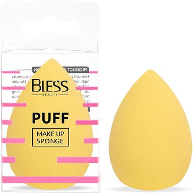 Спонж для макіяжу Bless Beauty PUFF Make Up Sponge крапля, жовтий