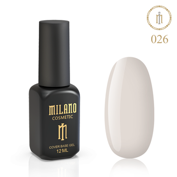 База кольорова каучукова Milano Cover Base Gel № 26, 12 мл