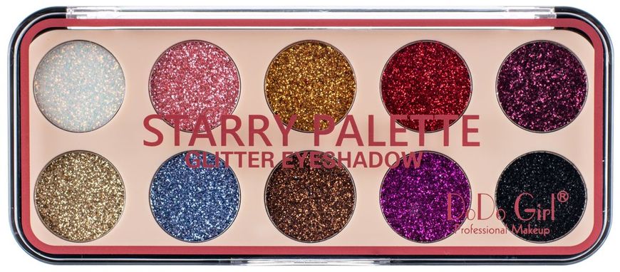 Тени глиттерные DoDo Girl STARRY PALETTE 10 colour Glitter Eyeshadow D8012 №03
