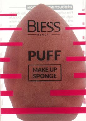 Спонж для макіяжу Bless Beauty PUFF Make Up Sponge зі зрізом, бордовий