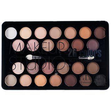 D3054 Палетка матових тіней для повік MakeUp Studio Matte 26 Colors Eyeshadow Palette B DoDo Girl