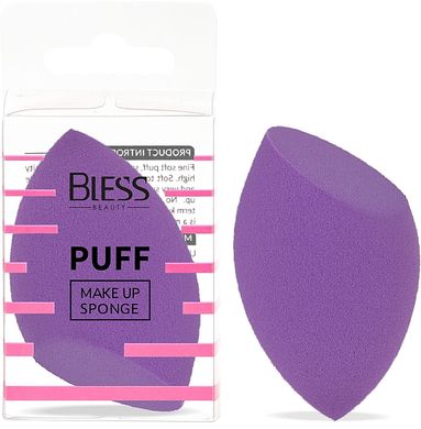 Спонж для макіяжу Bless Beauty PUFF Make Up Sponge зі зрізом, фіолетовий