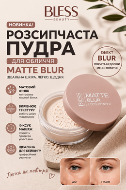 Розсипчаста пудра для обличчя Bless Beauty Matte Blur
