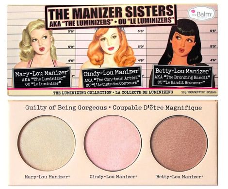 Палетка хайлайтеров theBalm The Manizer Sisters