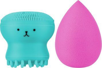 Набор спонжей для макияжа и умывания Puffy Fashion 2 в 1
