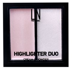 Хайлайтер для обличчя 2 в 1 LN Professional Cream & Powder Highlighter Duo