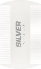 Гребешок двухсторонний белый Silver Style RG-012