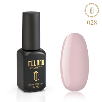 База кольорова каучукова Milano Cover Base Gel № 28, 12 мл