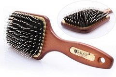 Щетка массажная для волос SALON PROFESSIONAL деревянная с комбинированной щетиной 76100CLG