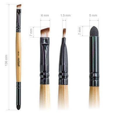 Двусторонняя кисть для бровей и теней maXmaR MB-144