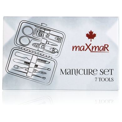 MS-08 Набор для маникюра и педикюра maXmaR из 7 инструментов в кожаном футляре